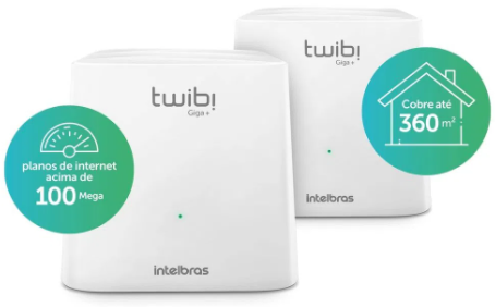 Kit Roteador Mesh Twibi Giga+ Intelbras