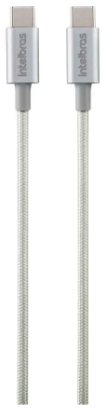 Cabo USB C - USB C Branco nylon 1,5m Intelbras EUCC 15NB
