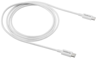 Cabo USB C - USB C Branco PVC 1,2m Intelbras EUCC 12PB