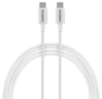 Cabo USB C - USB C Branco PVC 1,2m Intelbras EUCC 12PB