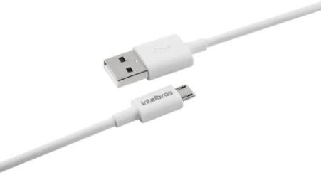Cabo USB Micro - USB Branco PVC 1,2m Intelbras EUAB 12PB