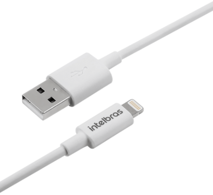 Cabo USB - Lightning Branco PVC 1,2m Intelbras EUAL 12PB
