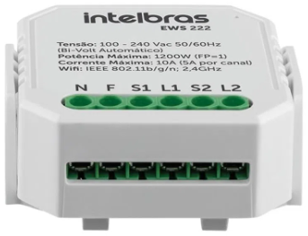 Controlador de Ambientes 2 Interruptores Smart Wi-Fi Intelbras EWS 222