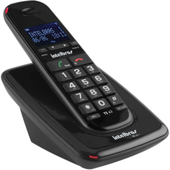 Telefone Sem Fio Intelbras TS 63 V Preto