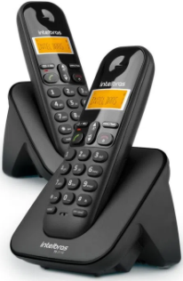 Kit Telefone Sem Fio Base + 1 Ramal Intelbras TS 3112 Preto