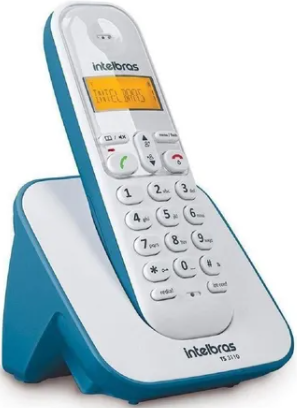 Telefone Sem Fio TS 3110 Branco e Azul Intelbras