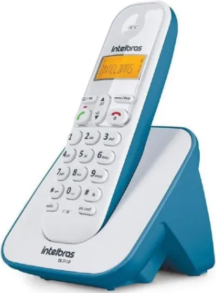 Telefone Sem Fio TS 3110 Branco e Azul Intelbras