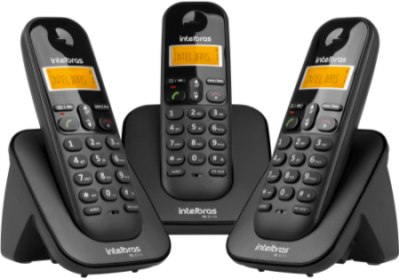 Kit Telefone Sem Fio Base + 2 Ramais Adicionais Intelbras TS 3113