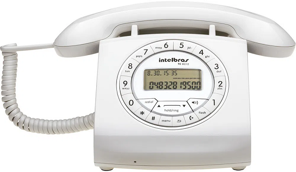 Telefone Branco Intelbras TC 8312