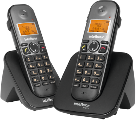 Kit Telefone Sem Fio Base + 2 Ramais TS 5122 Intelbras