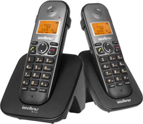 Kit Telefone Sem Fio Base + 2 Ramais TS 5122 Intelbras
