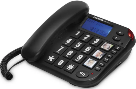 Telefone Intelbras TOK FACIL ID Preto