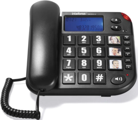 Telefone Intelbras TOK FACIL ID Preto