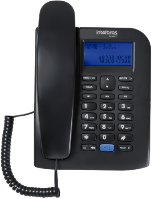 Telefone Intelbras TC 60 ID Preto
