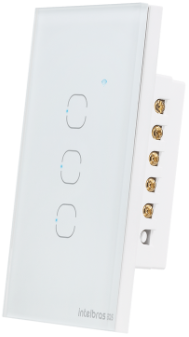 Interruptor Smart Wi-Fi Touch 3 Teclas Intelbras EWS 1003 Branco