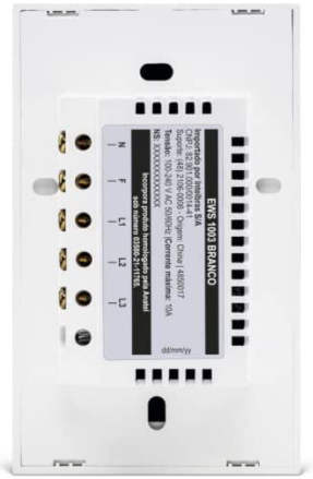 Interruptor Smart Wi-Fi Touch 3 Teclas Intelbras EWS 1003 Branco