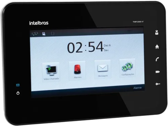 Terminal de Vídeo IP TVIP 2000 HF Intelbras Black Piano