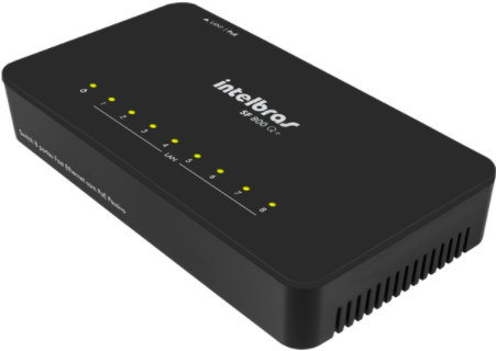 Switch 8 Portas Fast Ethernet SF 800 Q+ Intelbras