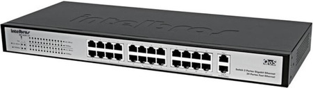 Switch 24 Portas Fast QoS 2 Portas Gigabit Intelbras SG 2620 QR