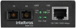 Conversor Mídia Gigabit Multimodo 0,5 Km KGM 1105 Intelbras