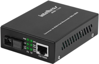 Conversor de Mídia Fast Ethernet Monomodo 20 Km Intelbras KFSD 1120 B