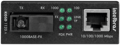 Conversor Mídia Gigabit Monomodo 20 Km KGSD 1120 A Intelbras