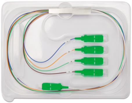 Splitter Óptico Balanceado 1 x 4 SC - APC Intelbras XFS 142