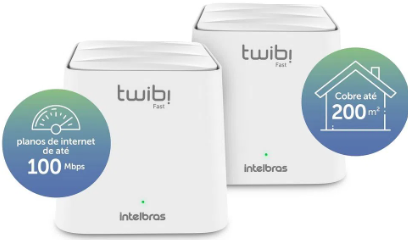 Kit Roteador Twibi Fast Wi-Fi 5 Mesh Intelbras