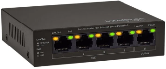 Switch 5 Portas Fast Ethernet 4 Portas PoE Intelbras SF 500 PoE