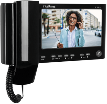 Módulo Interno Vídeo Porteiro IV 7000 HS Preto Intelbras
