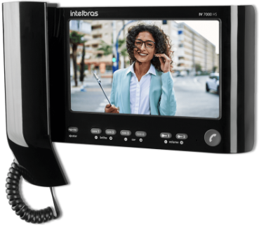Módulo Interno Vídeo Porteiro IV 7000 HS Preto Intelbras