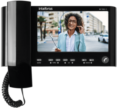 Módulo Interno Vídeo Porteiro IV 7000 HS Preto Intelbras