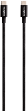 Cabo USB C - USB C Preto nylon 1,5m Intelbras EUCC 15NP
