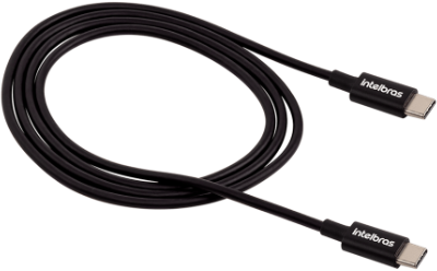 Cabo USB C - USB C Preto PVC 1,2m Intelbras EUCC 12PP