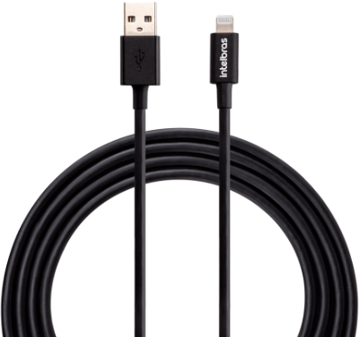 Cabo USB - Lightning Preto PVC 1,2m Intelbras EUAL 12PP