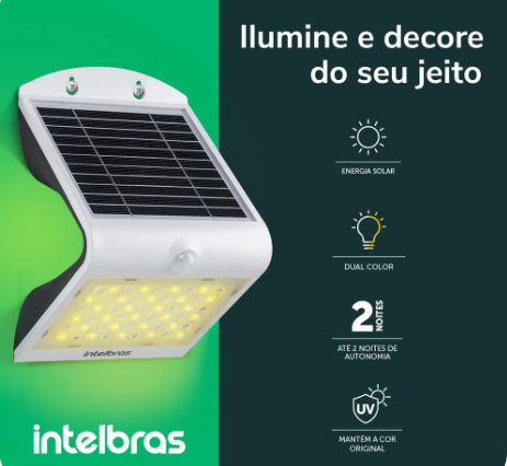 Arandela Solar Intelbras ASI 500 Dual Color