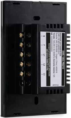 Interruptor Smart Wi-Fi Touch 3 Teclas Intelbras EWS 1003 Preto